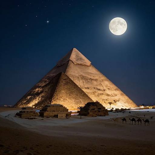 Moonlit Great Pyramid Nightscape