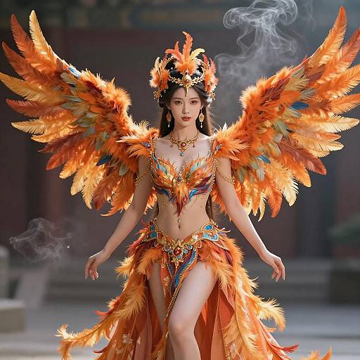 Phoenix-Inspired Costume Portrait
