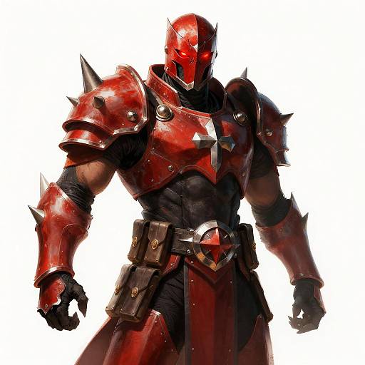 Menacing Armored Warrior Illustration