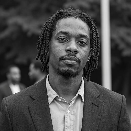 Black and White Portrait of a Black Man