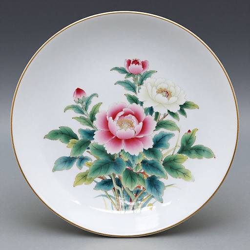 Vintage Floral Fine China Plate