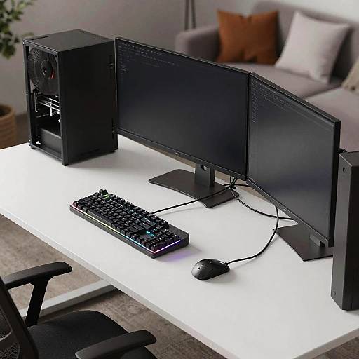 Minimalist Multi-Monitor Gaming Setup