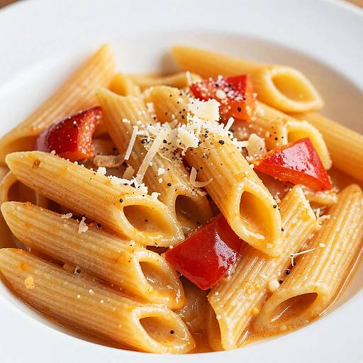 Creamy Orange Penne Pasta Bowl