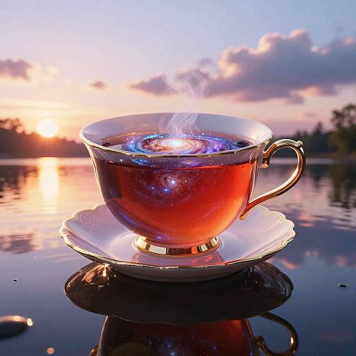 Galaxy Tea in Oversized Teacup