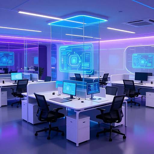 Futuristic High-Tech Workspace Design