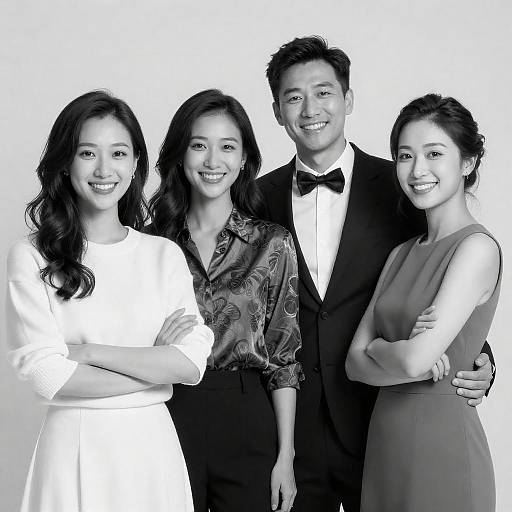 Family Portrait in Timeless Black and White