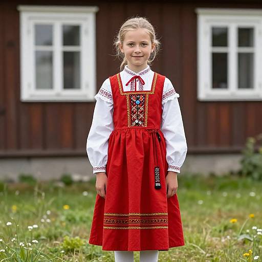 Girl in Danish Folk Dress