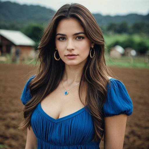 Elegant Solo Portrait in Blue Dress