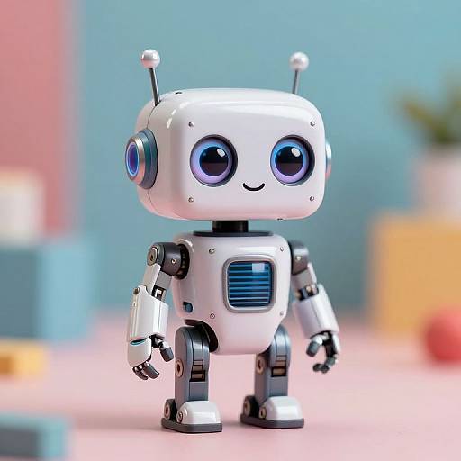 Intricate Robot with Expressive Eyes