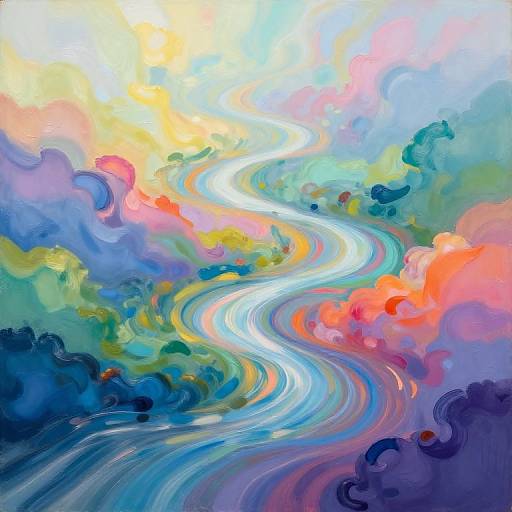 Ethereal Journey Through Vibrant Colors