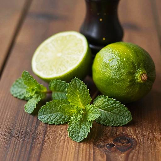 Close-up of Fresh Ingredients on Wood