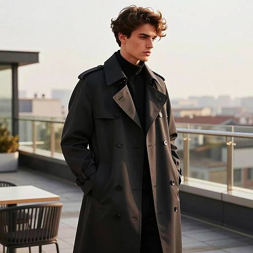 Male Model Finger Roll Hairstyle