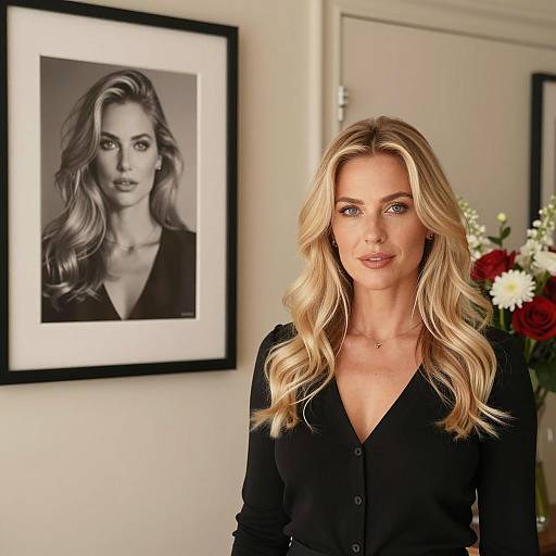 Indoor Portrait of a Blonde Woman