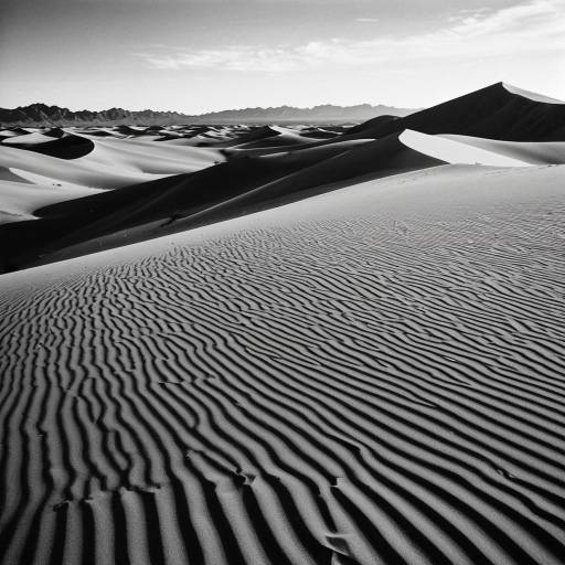 Black and White Desert Sand Dunes