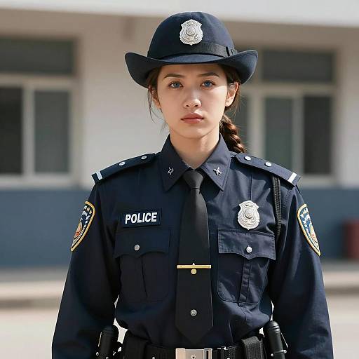 Female Police Officer in Uniform
