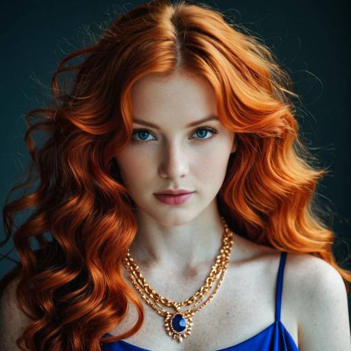Realistic Ginger Hair and Jewelry Portrait