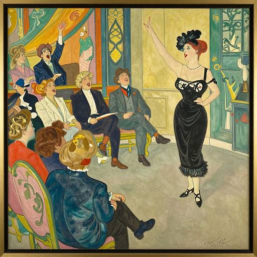 Belle Epoque French Art Gallery Scene