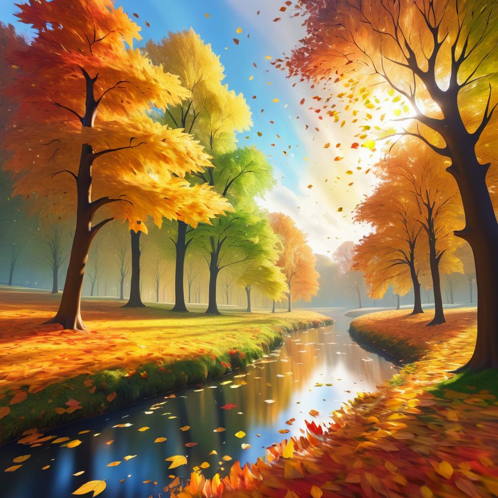 Vibrant Autumn Landscape in Multi-Dimensions