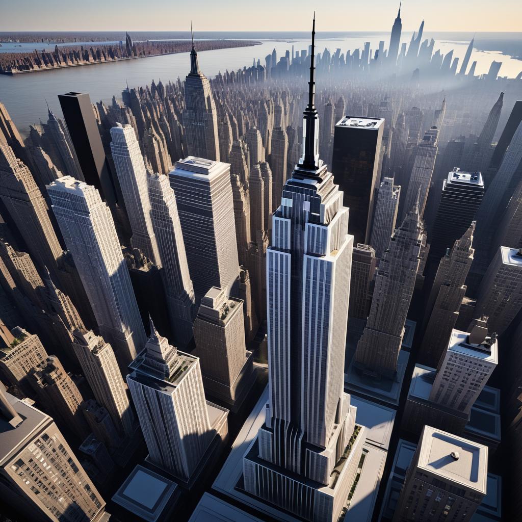 Futuristic Empire State Building Photography