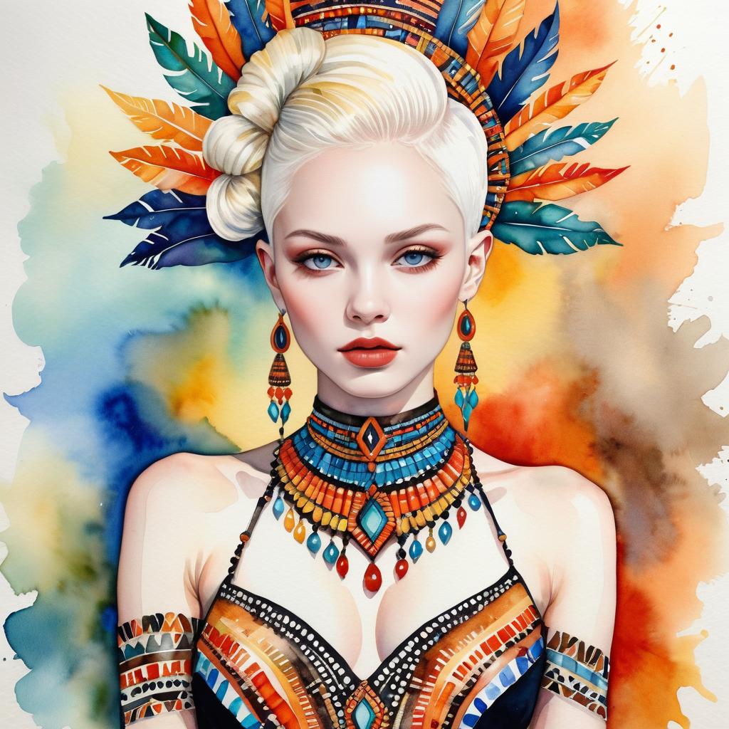 Watercolor Fantasy of a Regal Pop Artist