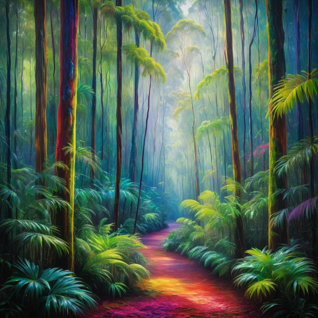 Monet's Vibrant Australian Rainforest Scene