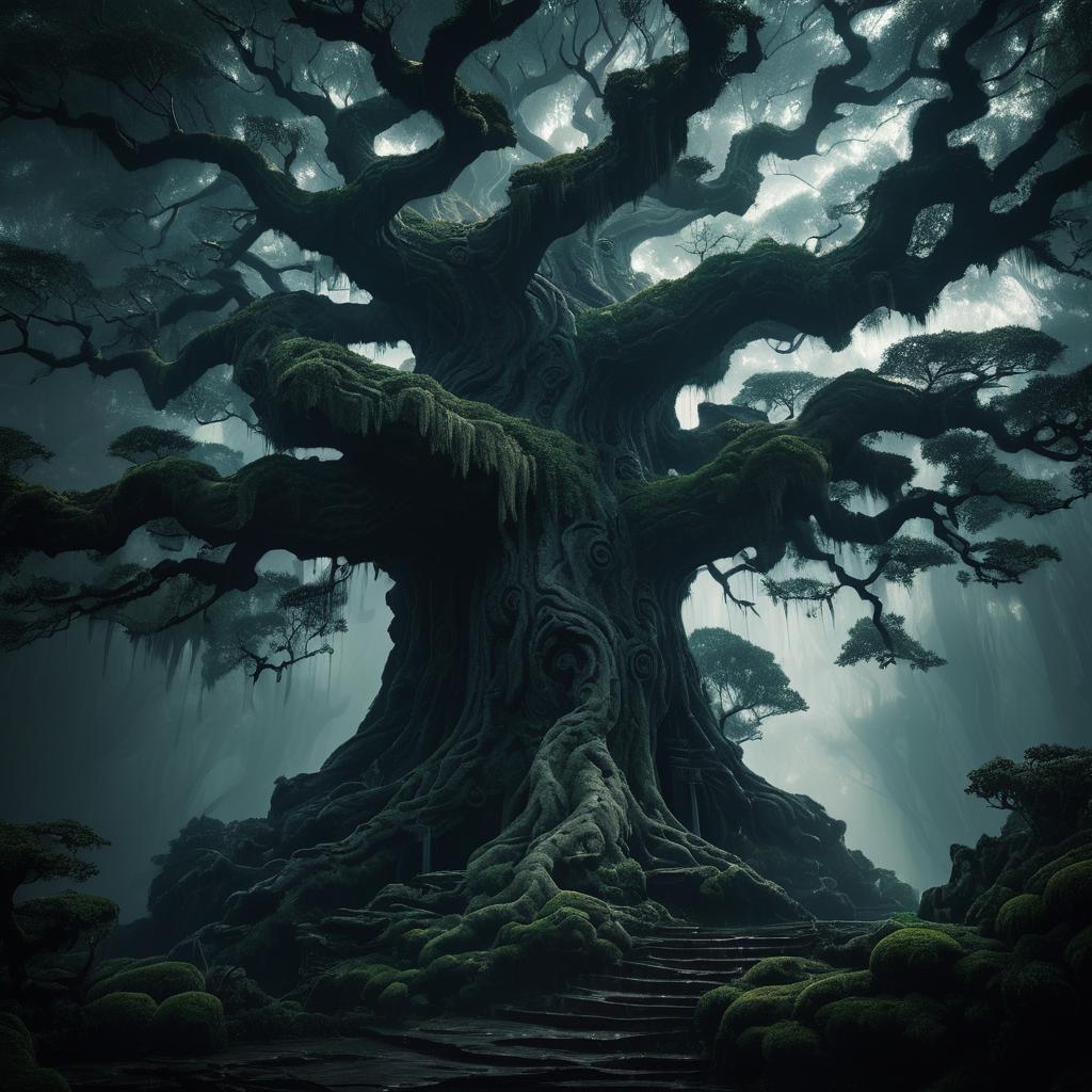 Moody Portrait of an Ancient Colossal Tree