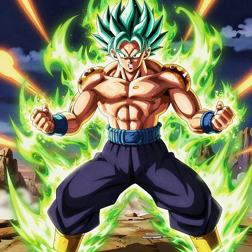 Broly Power Squat in Dynamic Anime