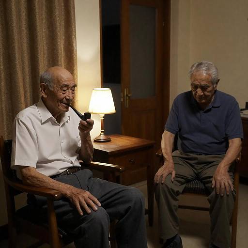 Elderly Companionship in a Cozy Room