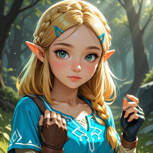 Blonde Elf Girl in Champion's Tunic