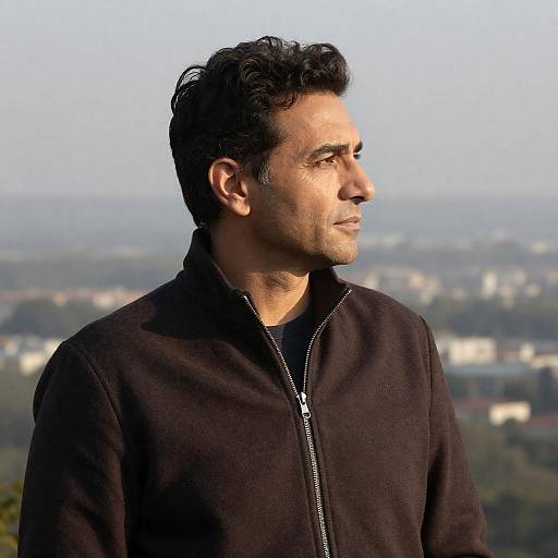 Profile Portrait of a Middle-Aged Man