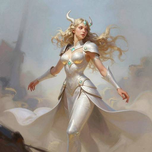 Fantasy Woman in Elegant Armor