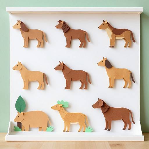 3D Paper Animals as Childish Hunting Trophies