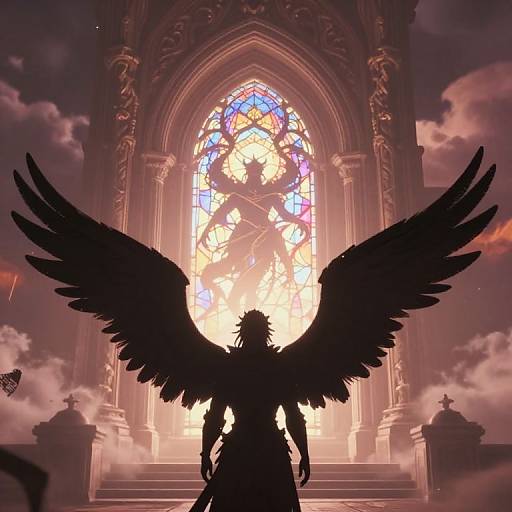 Winged Figure Before Mystic Archway