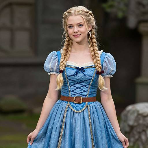 Blonde Girl in Tangled Costume