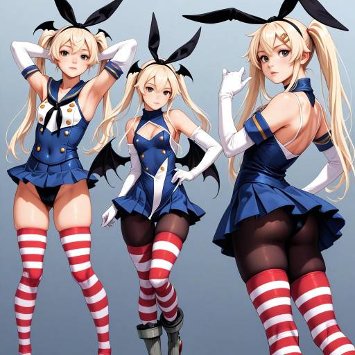 Dynamic Shimakaze Kancolle Cosplay Art