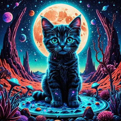 Extraterrestrial Kitten on Alien Moon