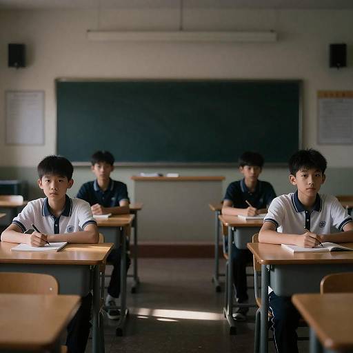 Students in Classroom After School