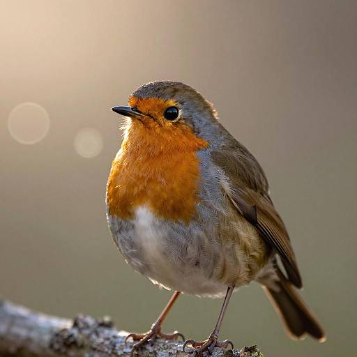 Close-Up of European Robin in Morning Light