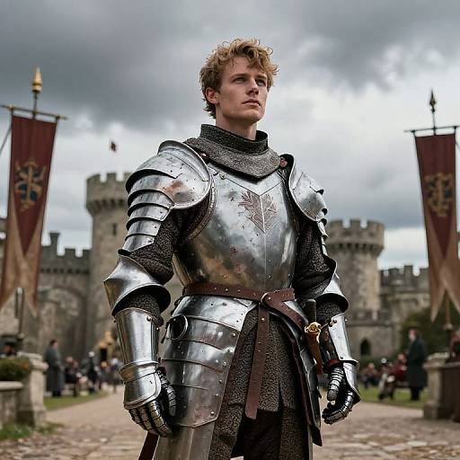 Jordie in Medieval Knight Armor