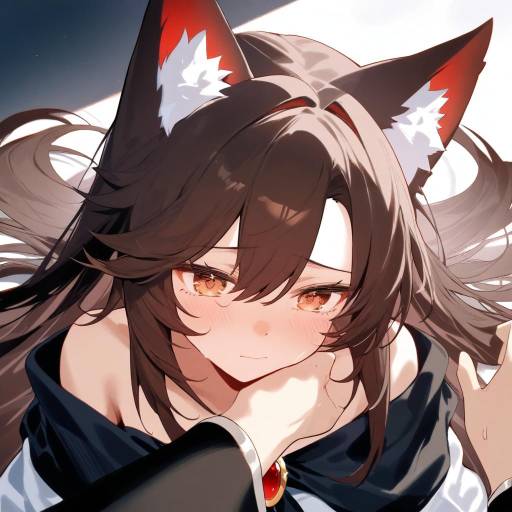 Emotional Girl with Wolf Ears