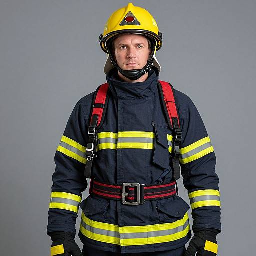 Detailed Firefighter Portrait in Studio