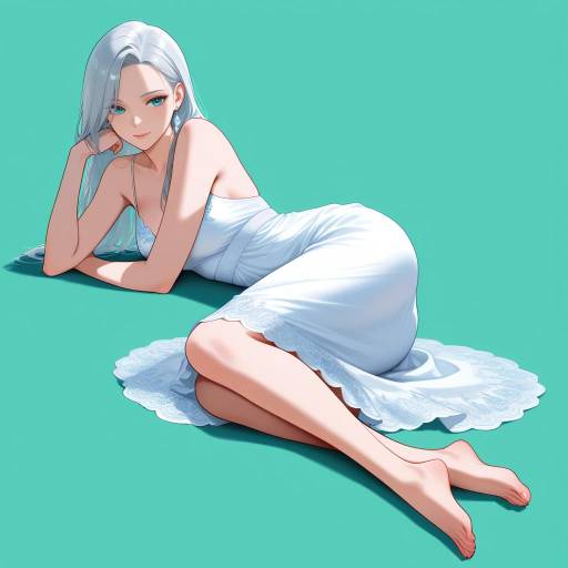 Elegant Woman in Serene Nature Setting Elegant Woman in Serene Nature Setting