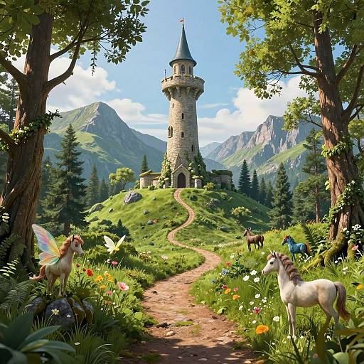 Wizard's Tower with Enchanted Forest Trail
