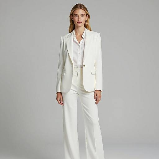 Woman in White Business Suit