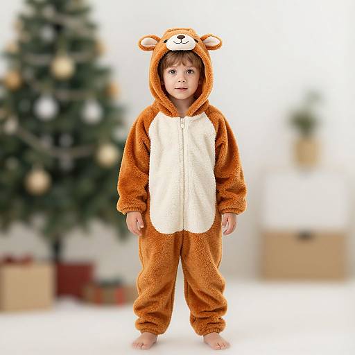 Toddler Boy in Christmas Kigurumi