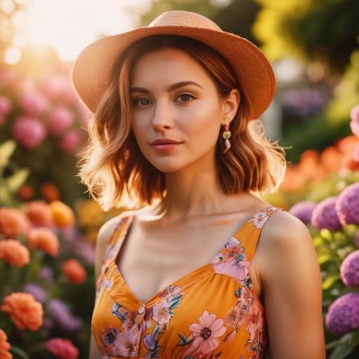 Whimsical Portrait in Flower Gardens