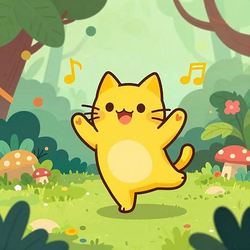 Dancing Banana Cat in Jungle