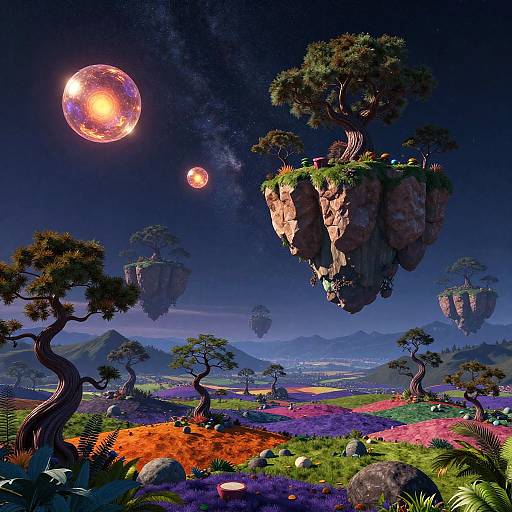 Alucin Surreal Floating Island Landscape