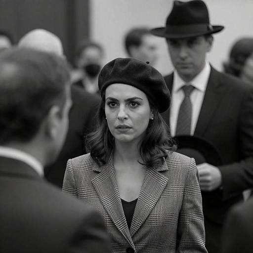 Intense Black and White Portrait Scene