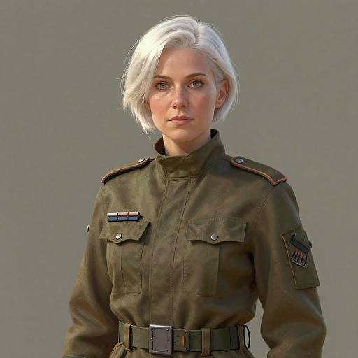 Portrait of a Military Engineer Woman